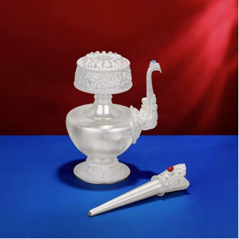 尼泊尔纯手工银质贲巴壶