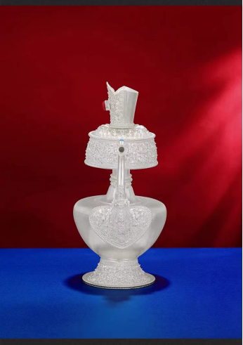 尼泊尔纯手工银质贲巴壶