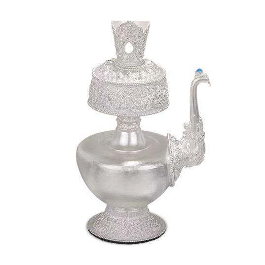 尼泊尔纯手工银质贲巴壶