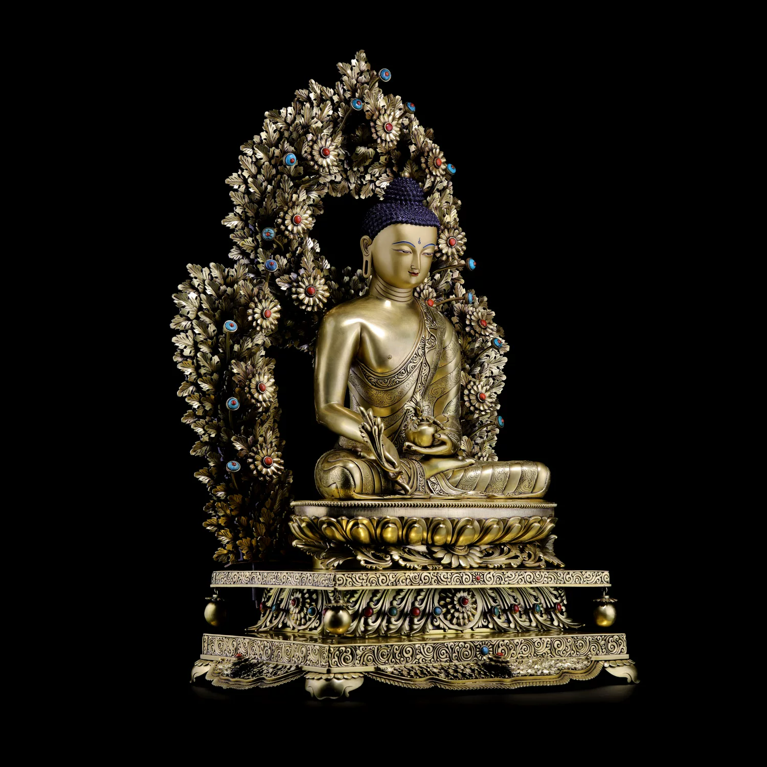 鎏金药师佛像（古董级）